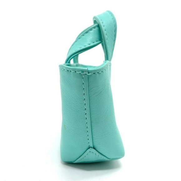 Authentic DIOR CD logo Micro bag Mini pouch charm Hand Bag Leather Turquoise - Picture 3 of 10